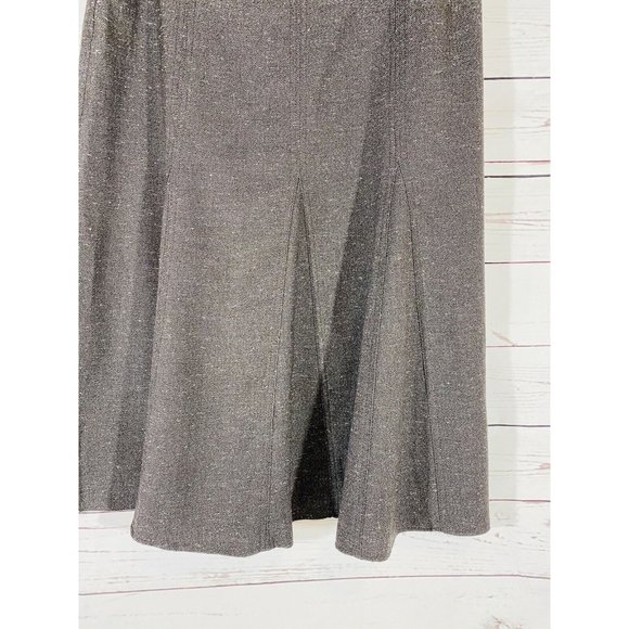 Sandro Skirt Womens Sz 6 Brown Tweed Trumpet  Side Zipper Chambray Career Office - Picture 6 of 6